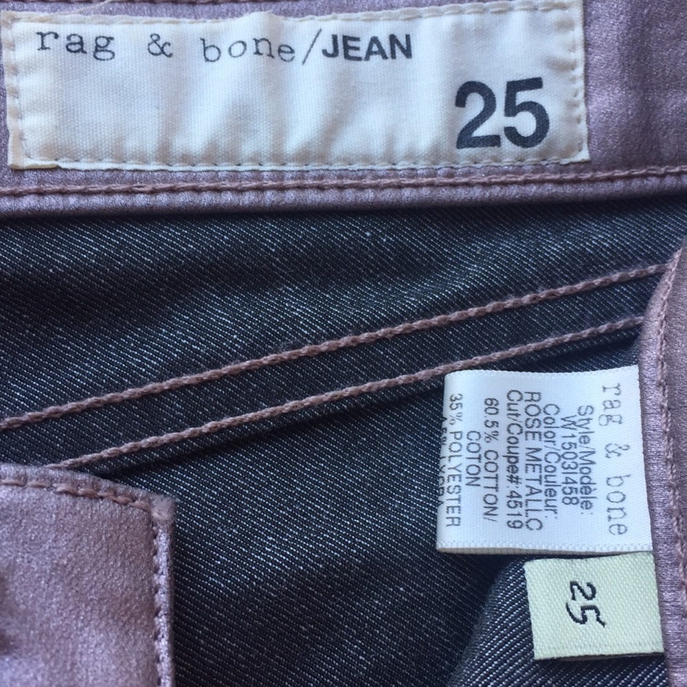 (EUC) Rag & Bone The Legging coated metallic jean - Picture 9 of 10